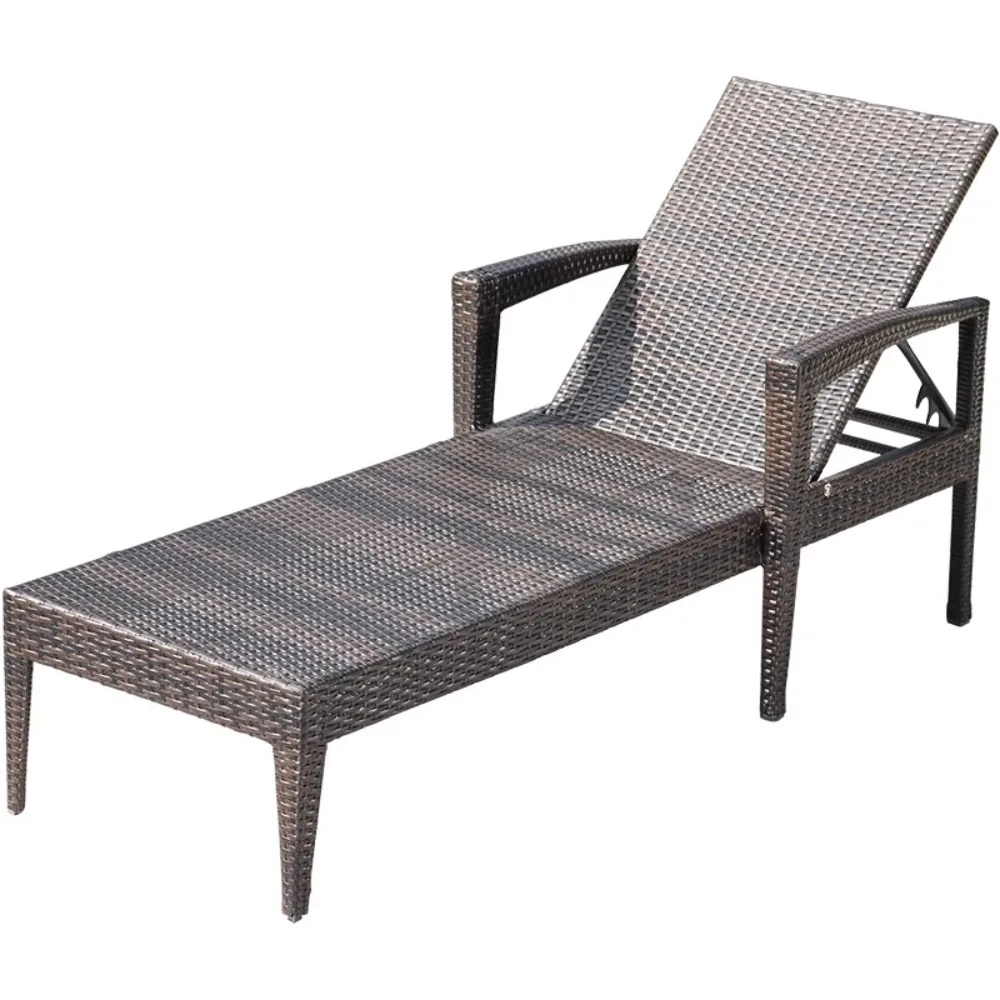 Rattan Outdoor Rattan Bett Freizeit Balkon Rattan Stuhl Outdoor Garten Lounge Stuhl