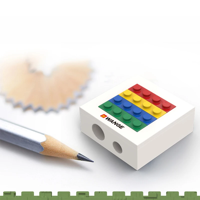 Divertente Building Blocks Style Learning Stationery temperamatite Pen box con blocchi giocattoli educativi strumento per studenti regalo per bambini