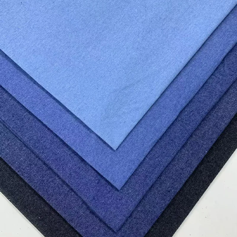 

Denim Fabric Thickened Solid Color Jacquard Washed Denim For Sewing Dresses Bags Pants bags hats DIY