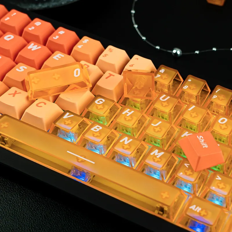 

Gradient Color Theme Keycaps Set Customized PBT Sublimation PC Cherry Profile Keyboard Cap for Mechanical Keyboard Accessories