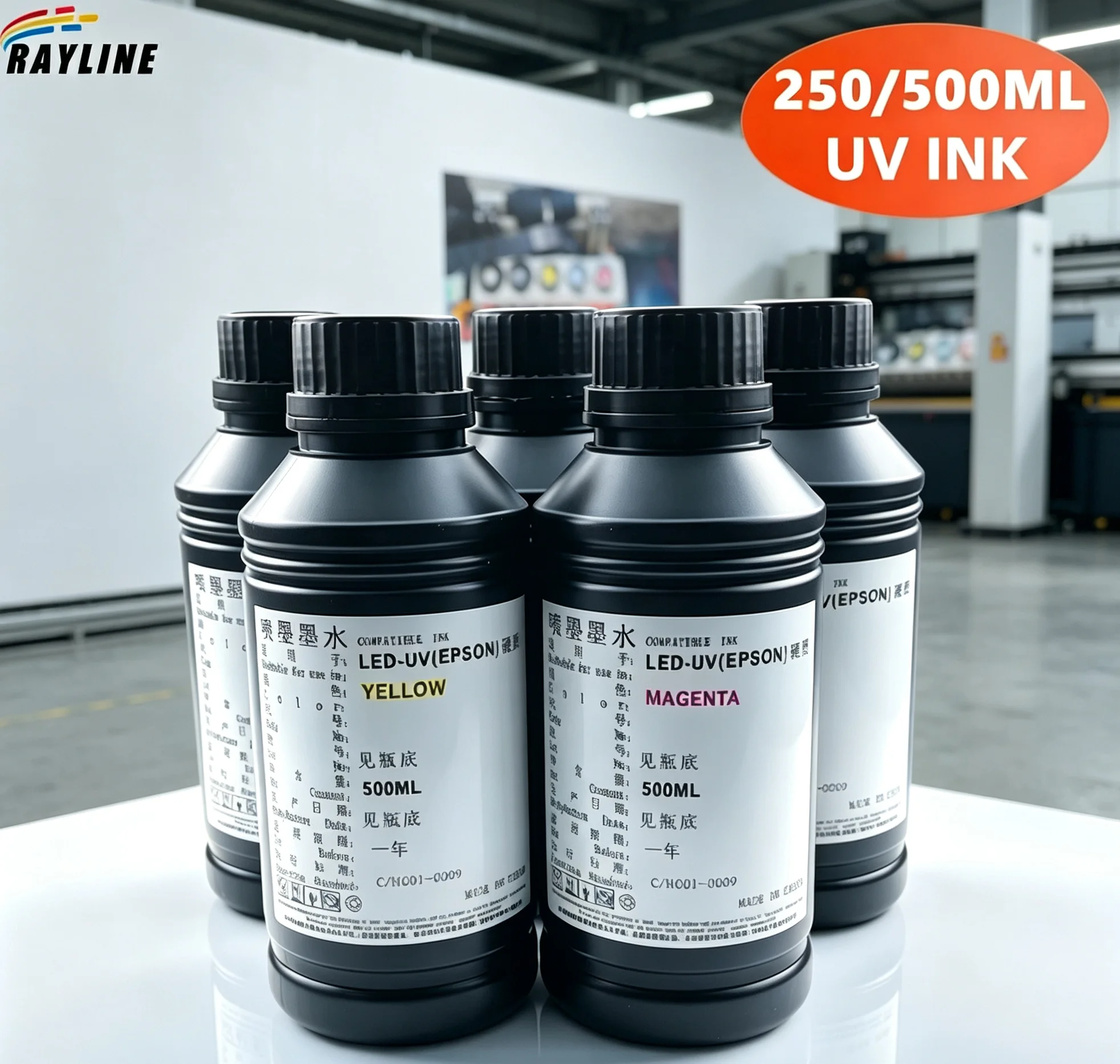 5PCS UV Ink For Epson 1390 1400 1410 R280 R290 R330 L800 L805 L1800 XP600 TX800 For DX4 DX5 DX6 DX7 Printhead UV Printer