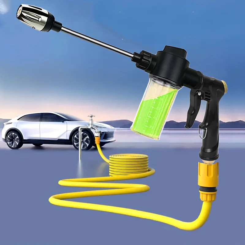 High Pressure Car Washing Gun Long Rod Hose Nozzle Multi-Function Garden Watering Tool Powerful Car Cleaning Tools Spray Gun
