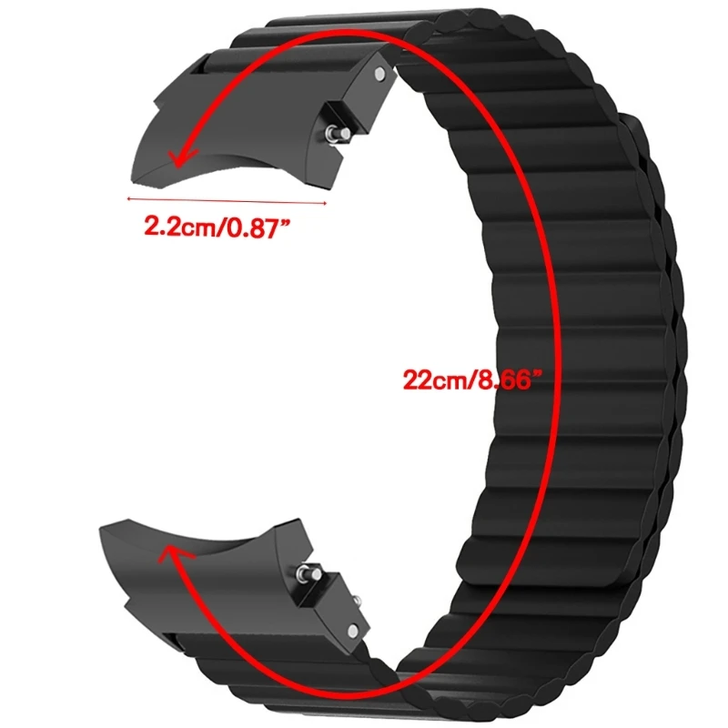 المغناطيسي سيليكون حزام لسامسونج غالاكسي ساعة 5/5 برو SmartWatch الفرقة سوار ساعة الموضة حزام مقاومة للاهتراء معصمه