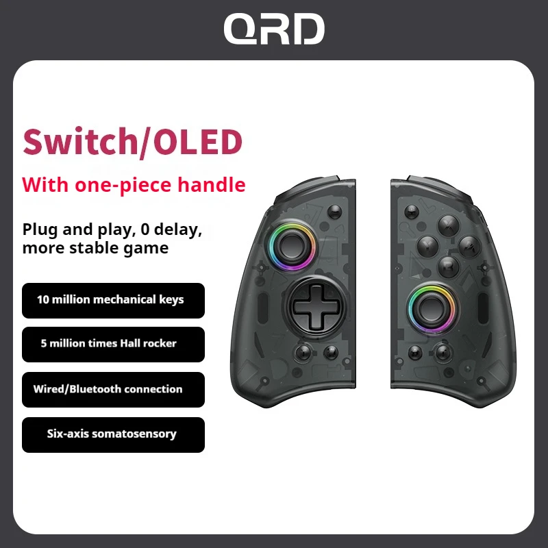 Qrdt5 Switch Gaming Players Wireless Games Controller Macro Programming Buttons Hall Joystick High Precision Six Axis 0 Delay