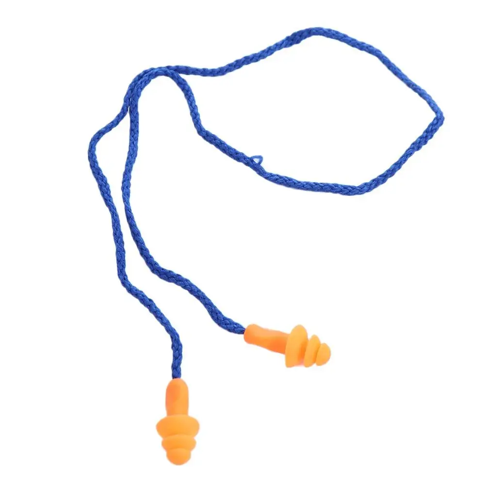 

10PCS Corded Silicone Noise Earplug Tapered Soft Insulation Earplug Slow Rebound Sound Insulation Ear Plugs for Abatement Noise