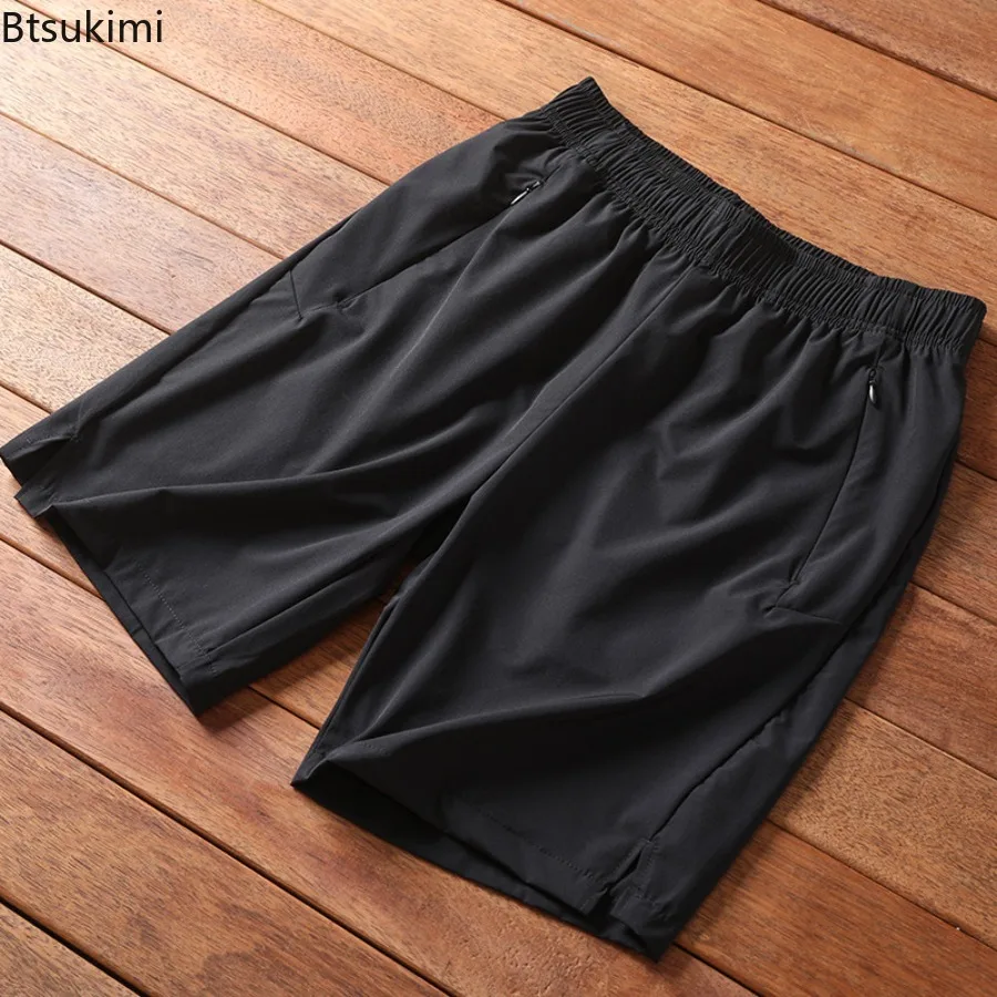 Summer New Men's Sport Running Shorts with Zipper Pockets Outdoor Training Jogging Pants Quick-dry Breathable Fitness Sweatpants