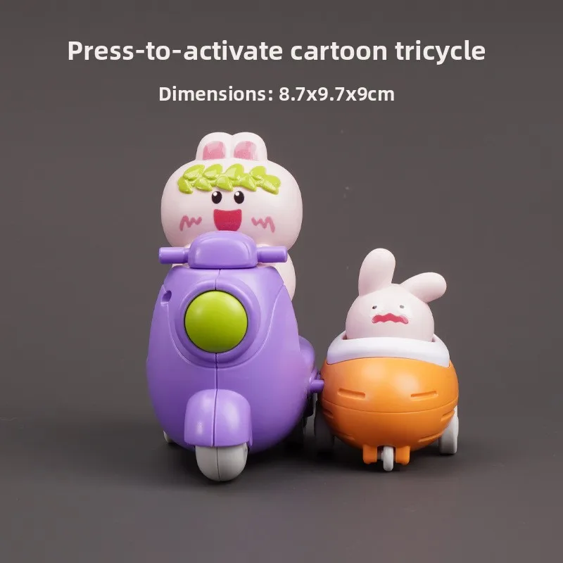 Mini Motorcycle Style Push Back Toy Vehicle With Cartoon Animal Passengers Squishy Bodies Kids Collectible Gift For Birthdays Ho