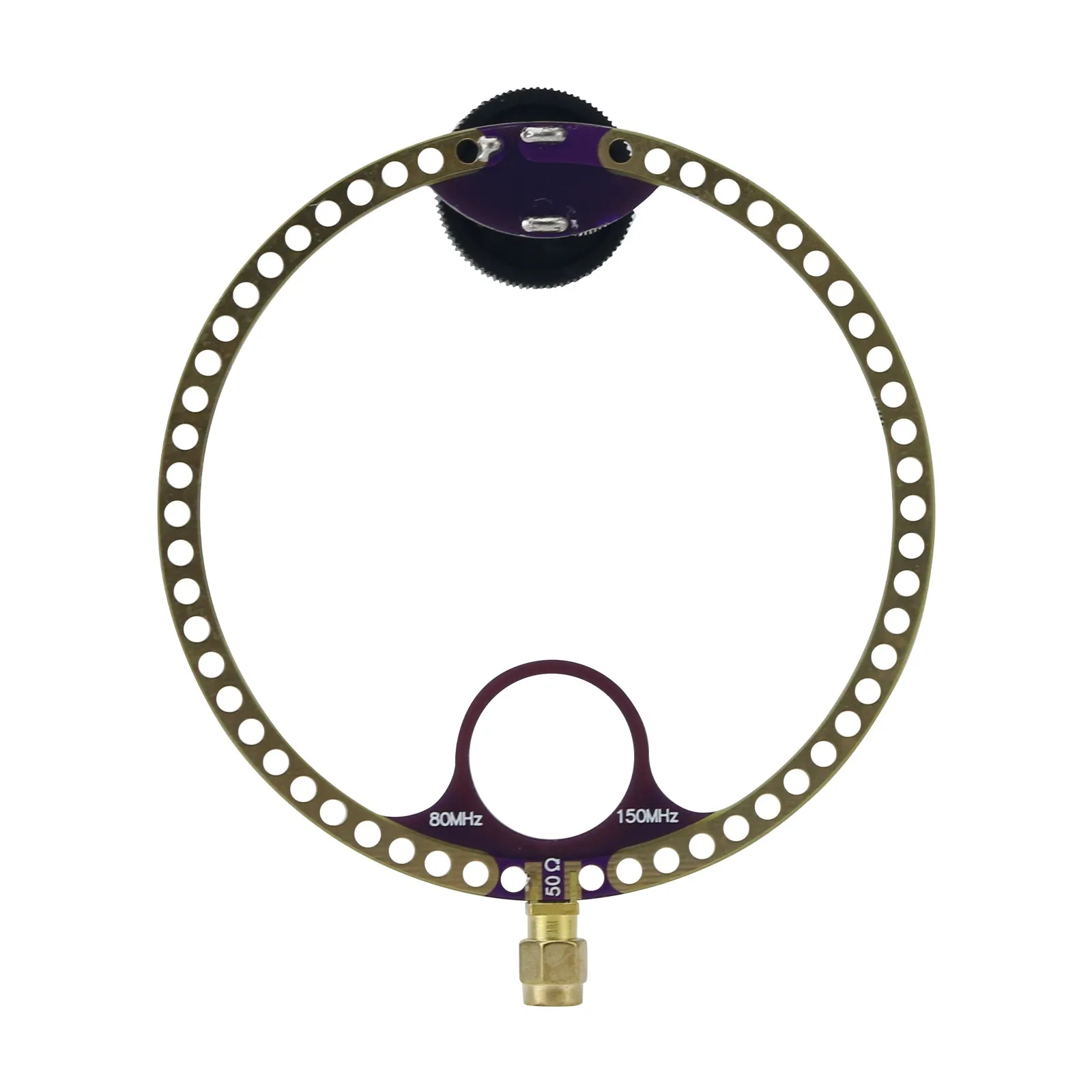 Mini UHF VHF Loop Antenna 80-150MHz/400-470MHz SMA Connector Compatible with Malahiteam DSP DSP2 Radio Receiver