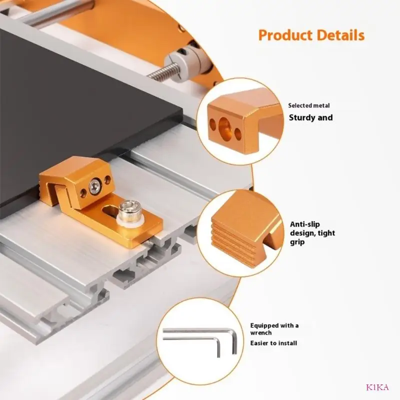 K1ka 2 حزمة تجهيزات مواد الألومنيوم المختلطة للتطبيقات المعدنية البلاستيكية الخشبية #3