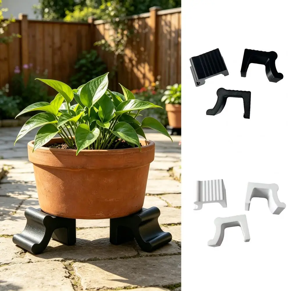 Small Plant Pot Enhancer 3pcs Plant Pot Risers Set 3d Printed Flower Stand Holders Anti-slip Durable Feet Raiser for Garden