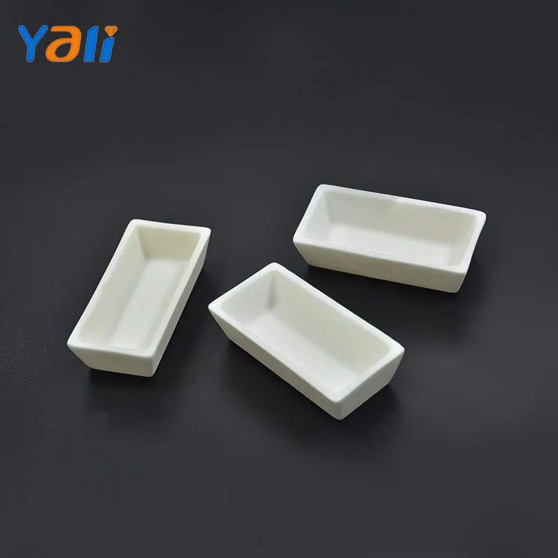 Chemical Laboratory Equipment Tube Furnace trapez Corundum Crucible Lab Porcelain Combustion Boat With No Lid Melting Crucible