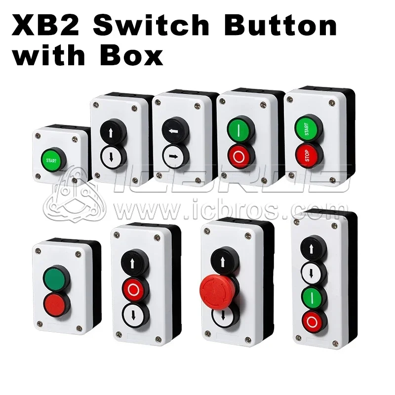 Push Button Switch Box Up/down Arrows 2 Ways Hoist Roller Door Lorry Tail Lift Control With Protective Box Double Insulated