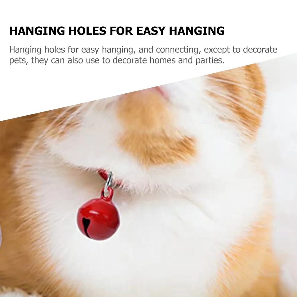 10Pcs Pet Cat Pendant Bell Decorative Item Ringer Pet Necklace Accessories Multi-function Decorations Silver Collars Necklace