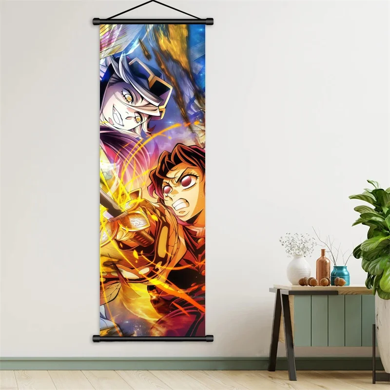 Shinobu Kocho Demon Slayer Art Fabric Hanging Scroll, Anime Wall Art Gift for Fans Bedroom Home Decor view 5