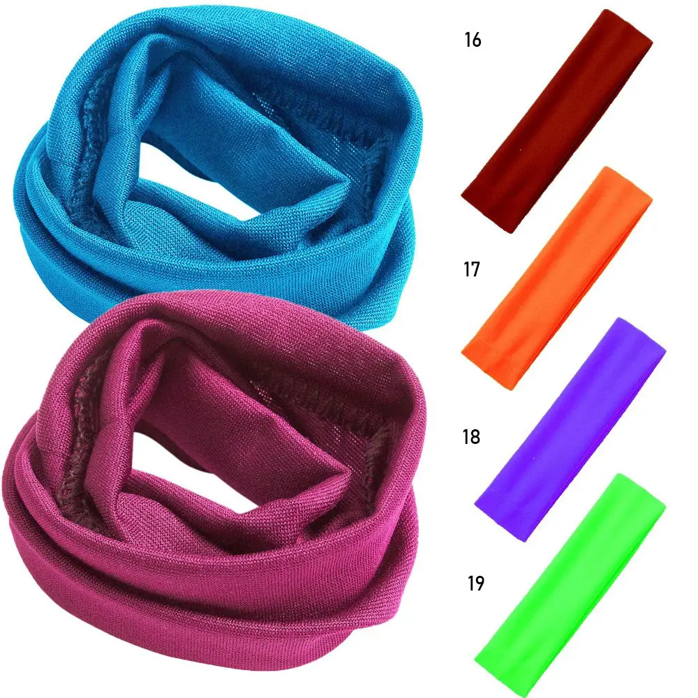 Sweatband Headband Yoga Hair Bands Basketball Gym Sport Stretch Ribbon Head Hairband Sweatband Universal Dance Biker Accessory