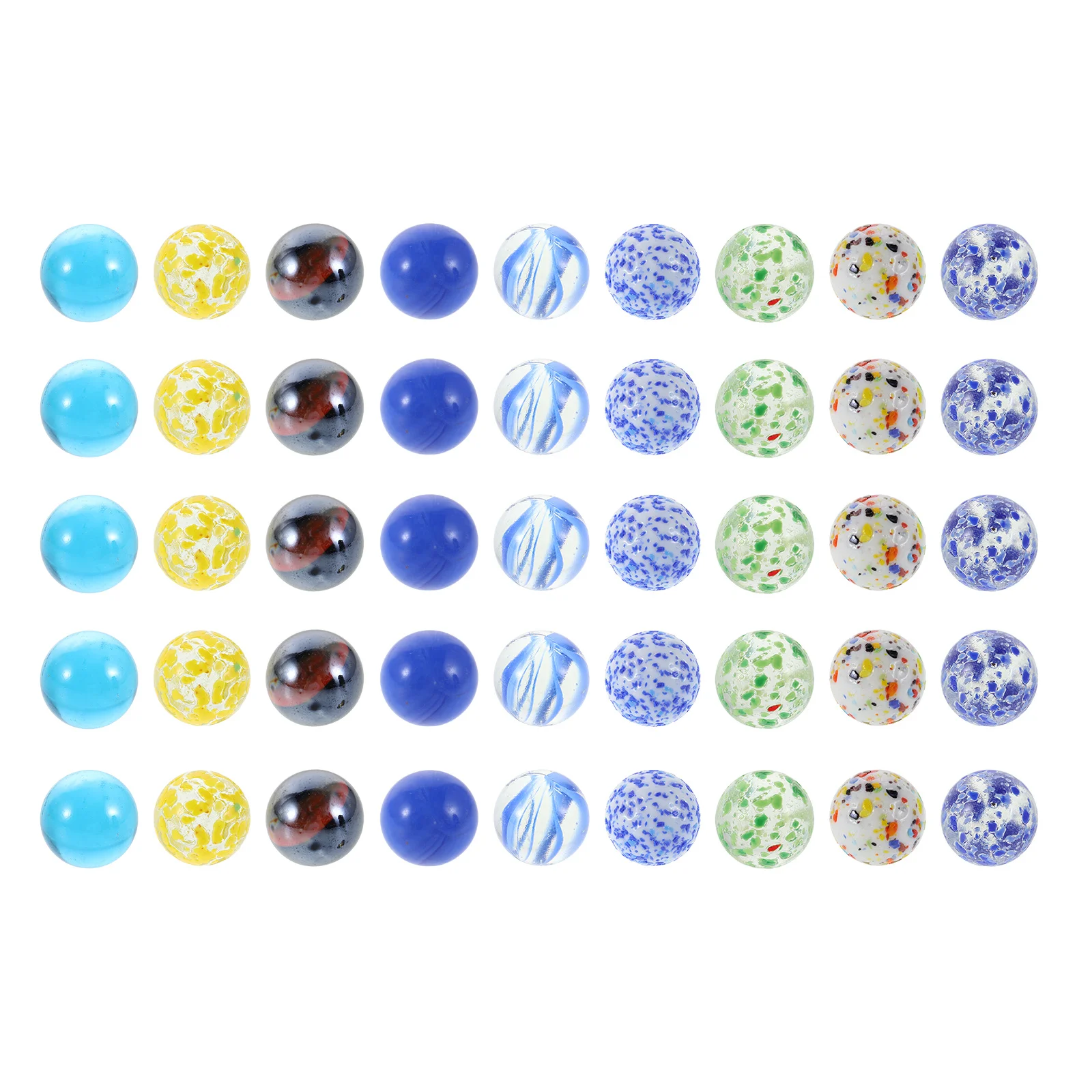 

50Pcs Colorful Glass Marbles Vibrant Smooth Surface Durable for DIY Crafts Marble Games Home Decoration and Aquarium Marbles