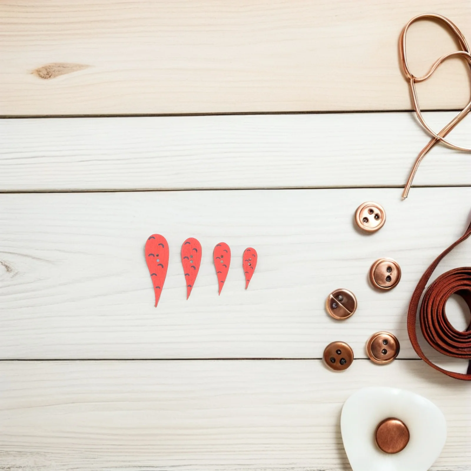 

100 pcs Wooden Carrot 4 Assorted Sizes For Christmas Snowman Craft Diy Sewing Scrapbooking Craft Buttons Bulk Wood Sewing