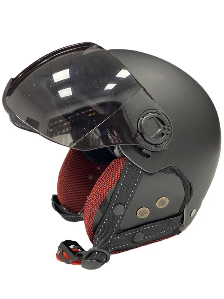 Ciclismo capacete com lente óculos, proteção auricular, capacete de bicicleta, ABS Shell, EPS Inner Bike Hard Hat