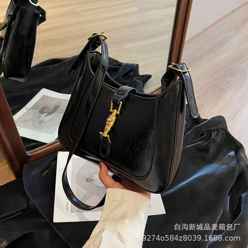 

Sac à bandoulière français sous les bras pour femmes, sac à main élégant de qualité, tendance, petit sac populaire pour célébrit