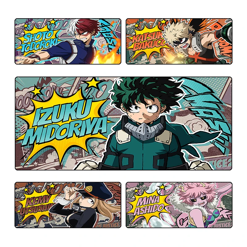 Bakugou katsuki meu herói academia mousepad impressão hd jogadores de computador borda de bloqueio antiderrapante mouse pad xxl teclado pc tapete de mesa