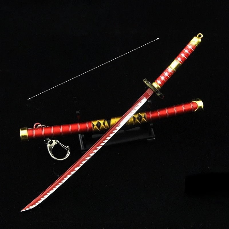 22 cm Neue Wadou Ichimonji Anime Figur Peripherie Requisiten Metall Modell Handwerkskunst Desktop Dekoration Ornamente Geburtstag Geschenk Spielzeug