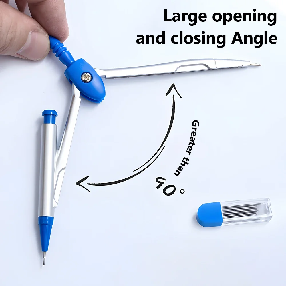M&G 1 Set Metal Compass Design Drawings Engineering Instruments Tools Office School Student Supplies with Box and Pencil Refill