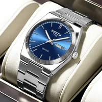 Reloj de pulsera NIBOSI de cuarzo de lujo para hombre, relojes deportivos para hombre, reloj luminoso resistente al agua con fecha y semana de acero inoxidable para hombre, reloj Masculino