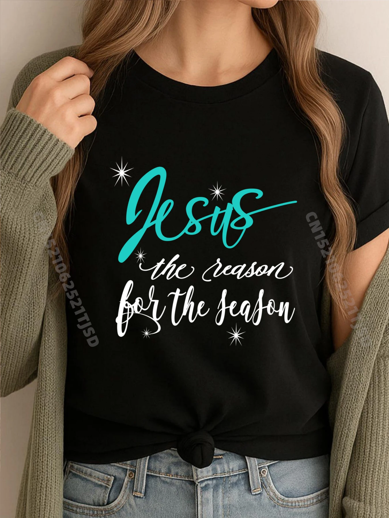 

Christian Christmas Jesus The Reason For The Season Graphic Tees Woman Men Clothing Tops Tees Gothic Style