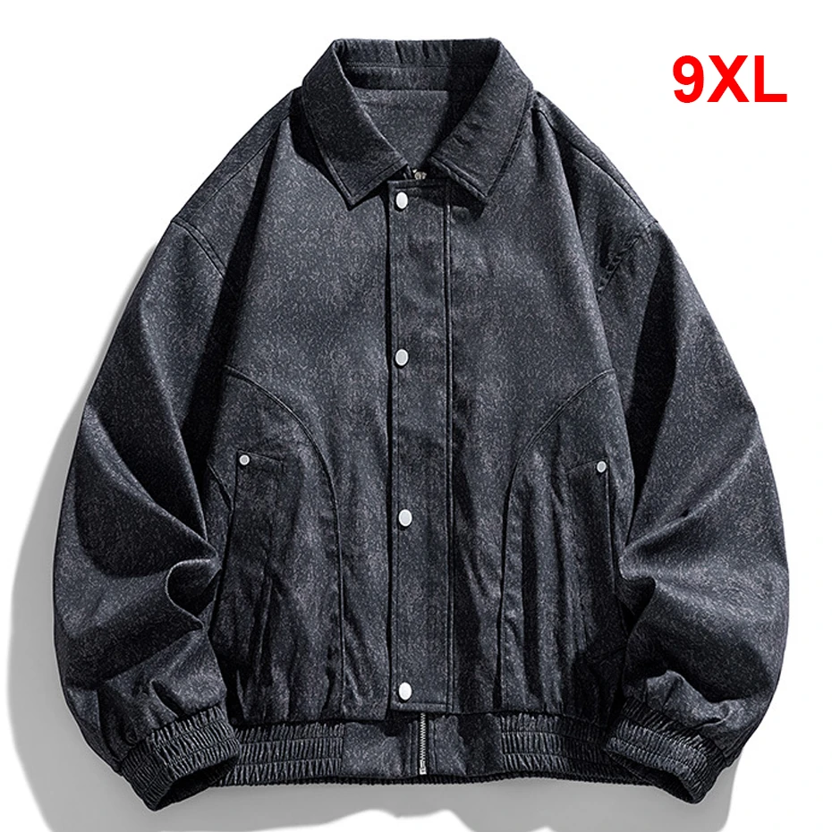

Vintage Cargo Jacket Men 9XL Plus Size Jacket Coat Fashion Casual Lapel Jackets Male Big Size 9XL