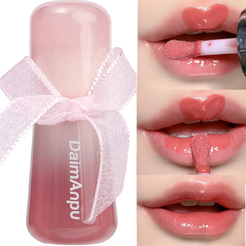 Water Mirror Lip Gloss Moisturizing Lip Stain Jelly Lipstick High Shine Rich Pigment Nourishing and Hydrating Korean Cosmetics