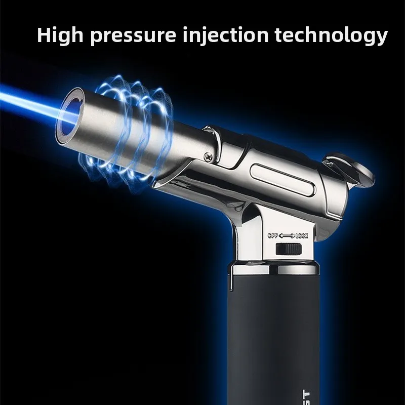 

Зажигалка высокого давления с большим пламенем, прямо с синим пламенем, может быть перевернутым на 360° ° Пистолет-распылитель зажигалки большой емкости