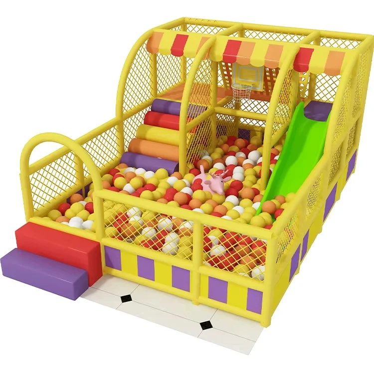 Children's indoor playground Portable soft play frame structure with ball pit