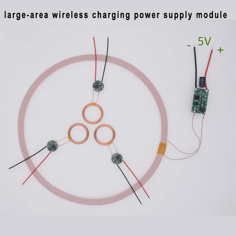 0-50mm One-to-Many Large Area Wireless Charging Power Supply Module 5V