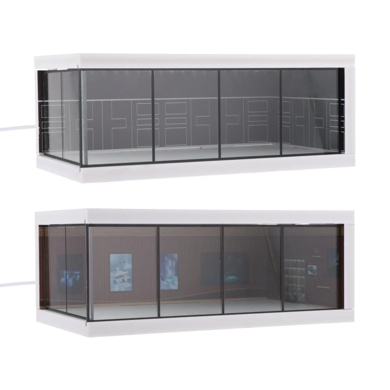 1:64 Parking Lot Display Case Storage Box for Diecast Car Action Figures