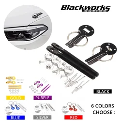 Universal Aluminum Alloy Mount Hood Pin Bonnet Lock Kit Car Tunning Lock Kit Down Hood Lock Latch Pins Vehicle Accessories