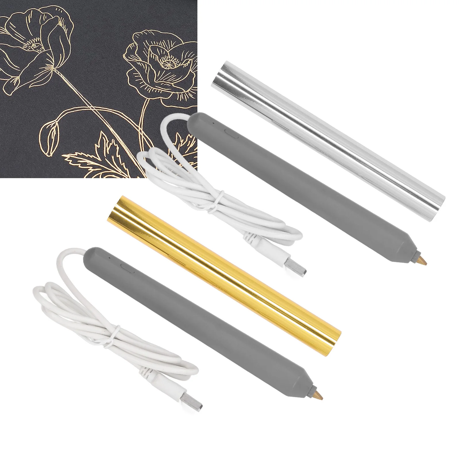 

Heat Foil Pen DIY Accessory Hot Foil Pen Hot Foil Pen USB Heat Foil Stamping Embossing Pen ABS Crafting Tool for Drawing Writing