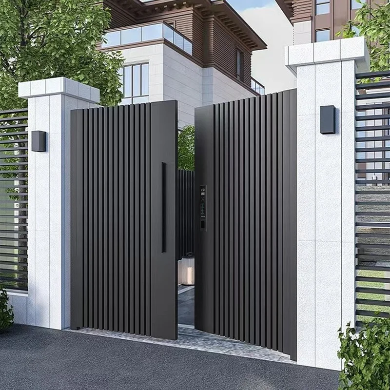 Modern automatic smart lock courtyard door waterproof sunscreen facial recognition fingerprint password easy to twist