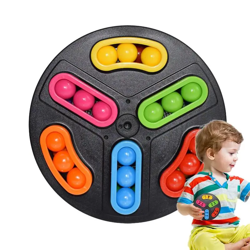 

Rotating Bean Toys Fidget Brain Teaser With Rotating Beads Cube Spinner Puzzle Hand Sensory Toy Learning & Education Toys For