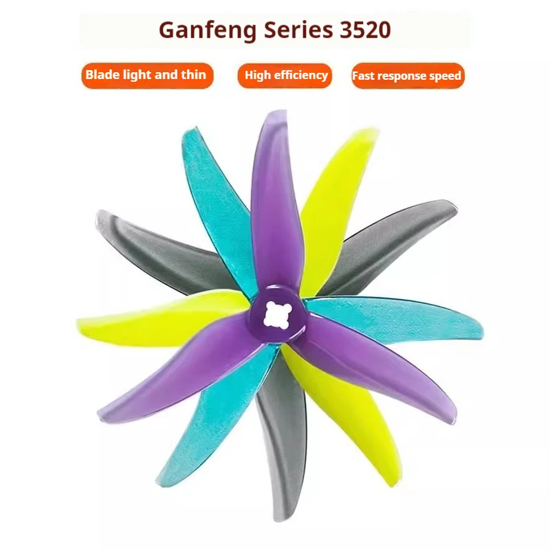 2 Pairs Of Gemfan 3520 3.5-Inch Racing Flower Flying Fpv With Lightweight Propellers That Are Not Easily Broken High Efficiency