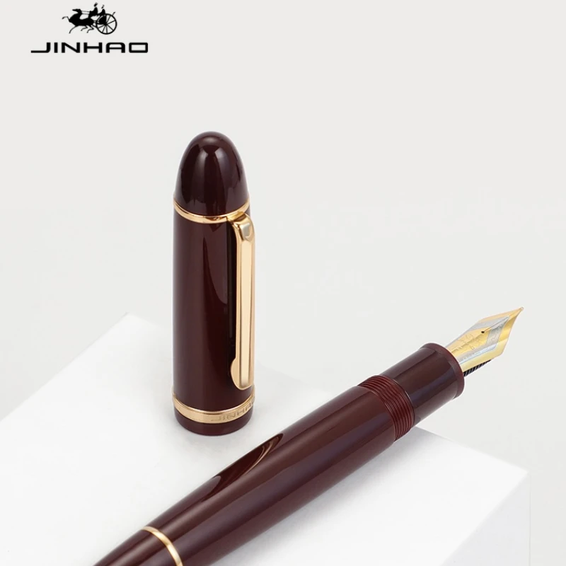 Imagem -02 - Jinhao-mental Fountain Pen f Nib Material Escolar Retro Canetas de Luxo Duráveis Gadgets de Escritório Escrita Presentes 159