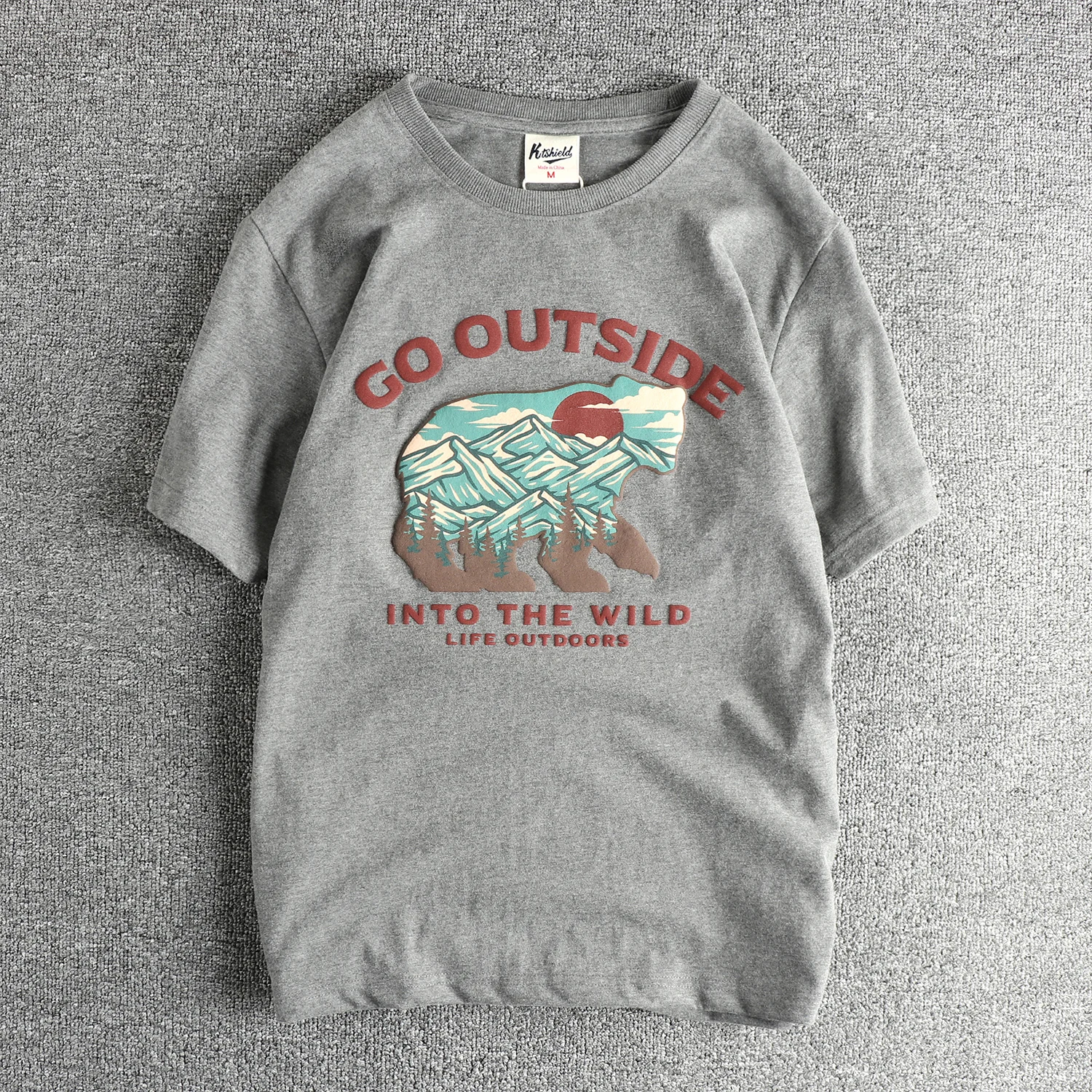 تي شيرت صيفي جديد 100% قطن بأكمام قصيرة من الصوف المغسول بتصميم كلاسيكي للرجال والنساء نصف كم #3