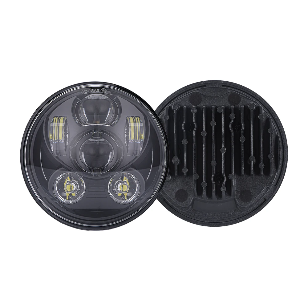 

Hot Sale Emark Moto Bike Headlamp Motorcycle Accessories DRL Led Motorcycle Lighting System 5.75inch Led Headlight