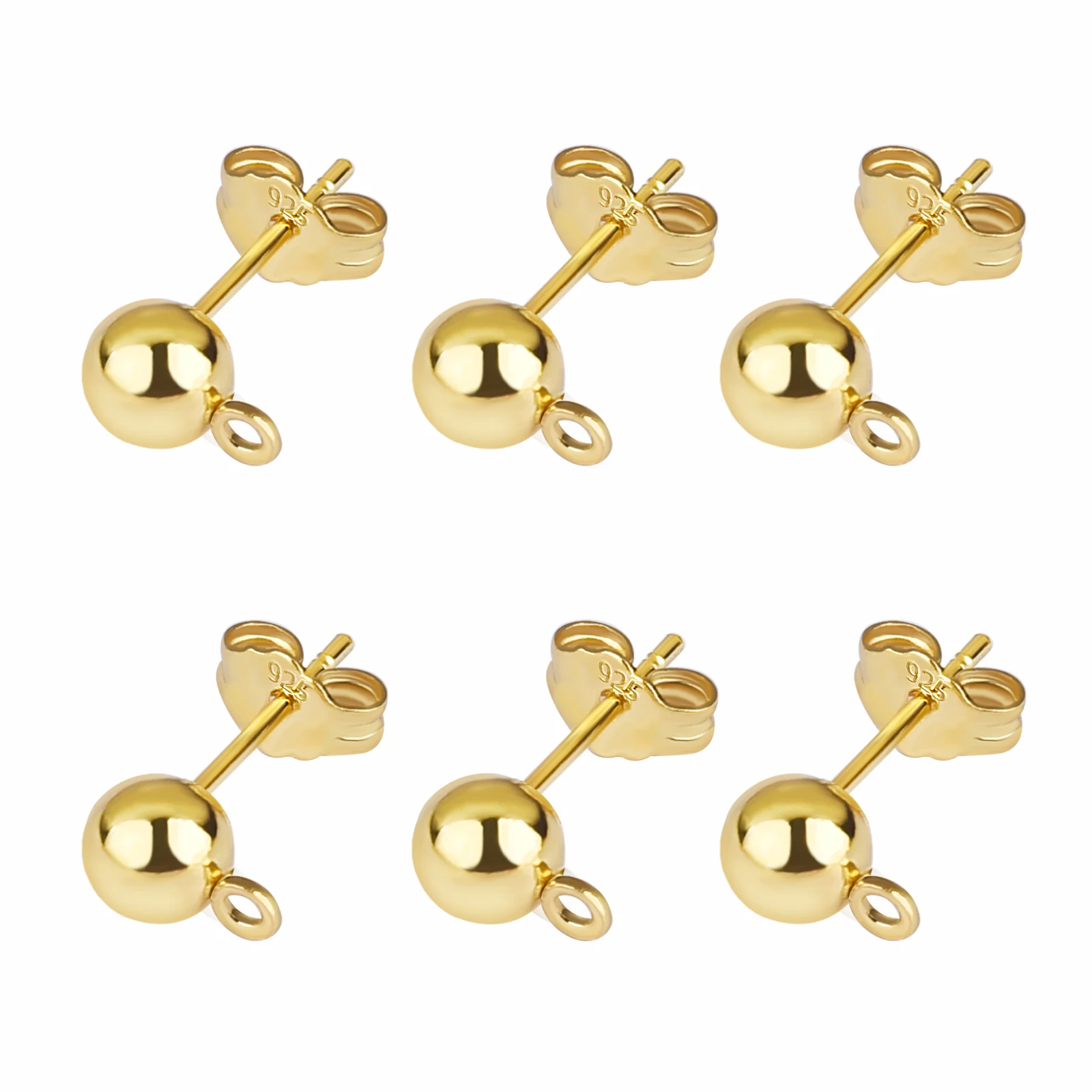 20 sztuk/partia 925 posrebrzane kolczyki haczyki na sztyfty z podstawką z pustym słupkiem kolczyk sztyfty 3/4/5mm biżuteria DIY sprzedaż hurtowa