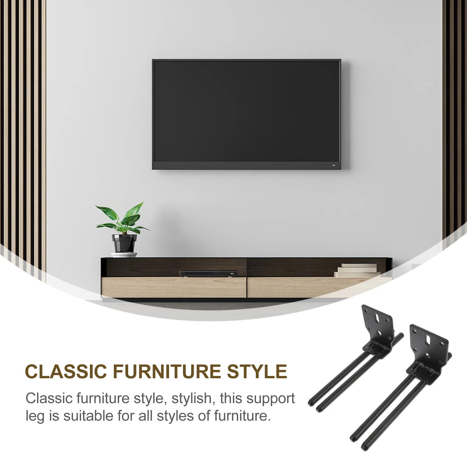 

2Sets Metal Furniture Support Legs Sturdy Stable Legs for Sofa Desk Cabinet Home Accessories Iron Cabinet Feet