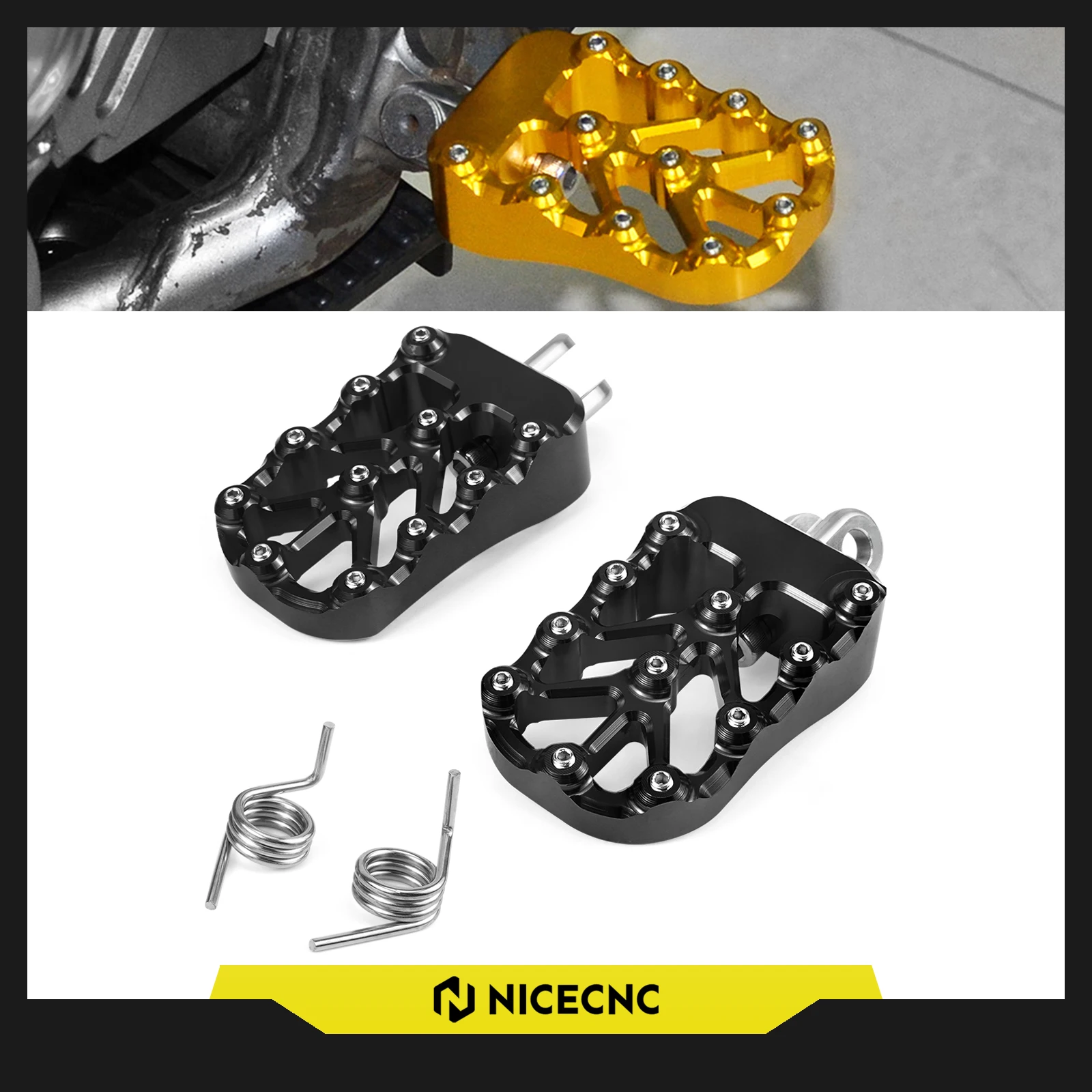

Motorcycle Left Right Foot Pegs Footrest Kit Anti Slip Pedal Aluminum For Suzuki DRZ400 DR-Z400 2000-2022 DR Z400 2022 2021 2020