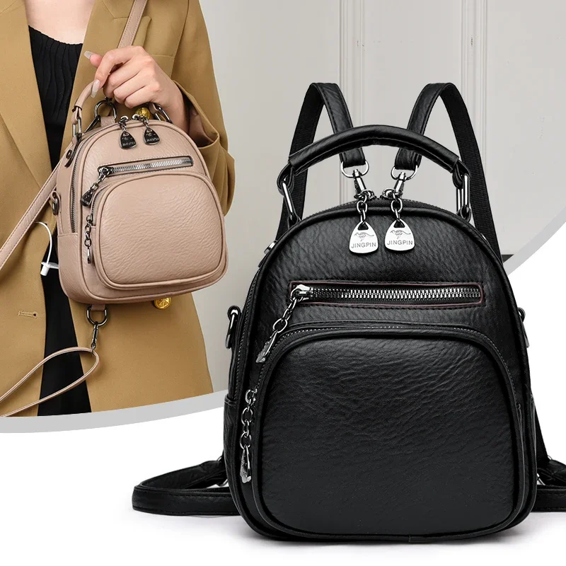 

New Fashion Inclined shoulder bag Backpack Bag Large Capacity Shoulder Crossbody Casual Cell Phone Backpack for Women Solid Bags