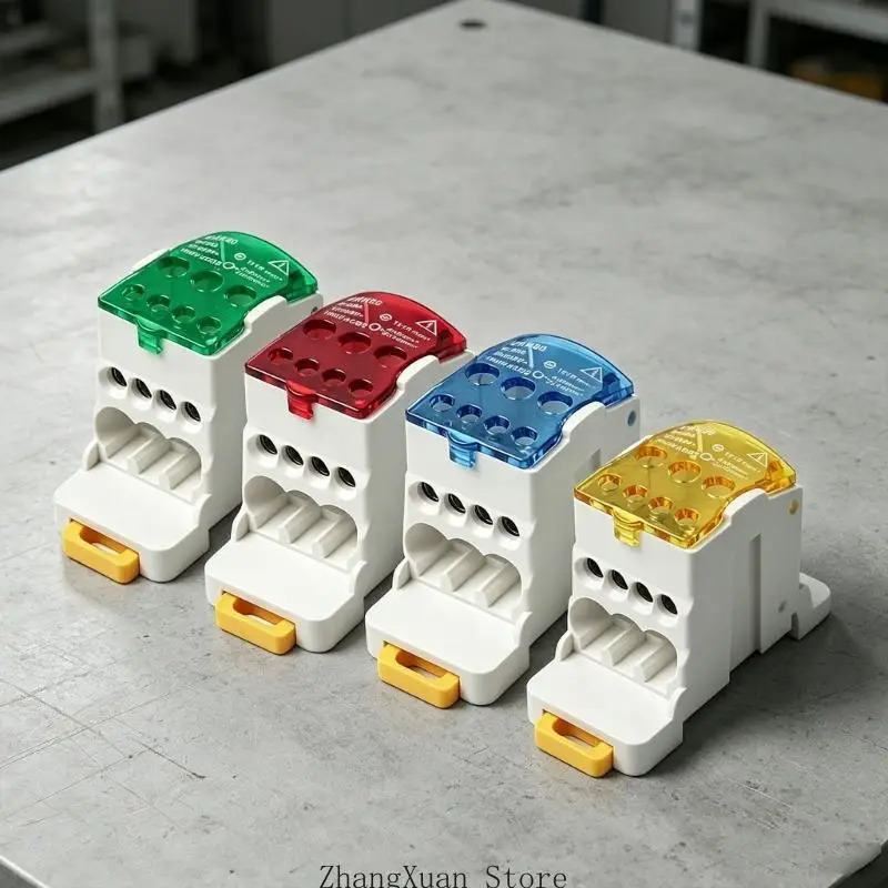 Stromkabel, elektrischer Anschluss, DIN-Schienenmontage, Anschlussdose, Mehrfachsteckdose, Klemmenblock, Schienenverteilerbox – Detail 7
