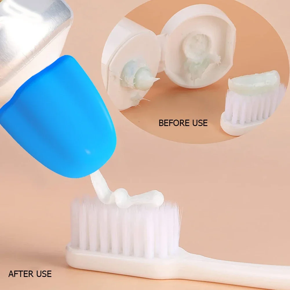 1-10PCS Toothpaste Pump Dispenser-Self Closing Silicone Toothpaste Cap for Bathroom Toothpaste Saver Home Oral Cleaning Gadged