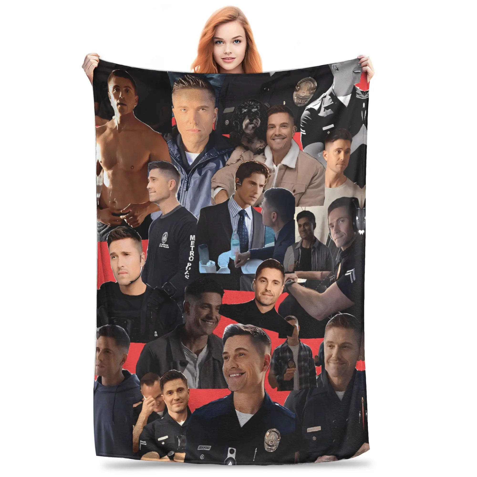 Tim Bradford Tv Series Flannel Blanket Autumn  Warm Soft Throw Blanket for Girls Boys Couch Chair Bedspread Sofa Bed Cover