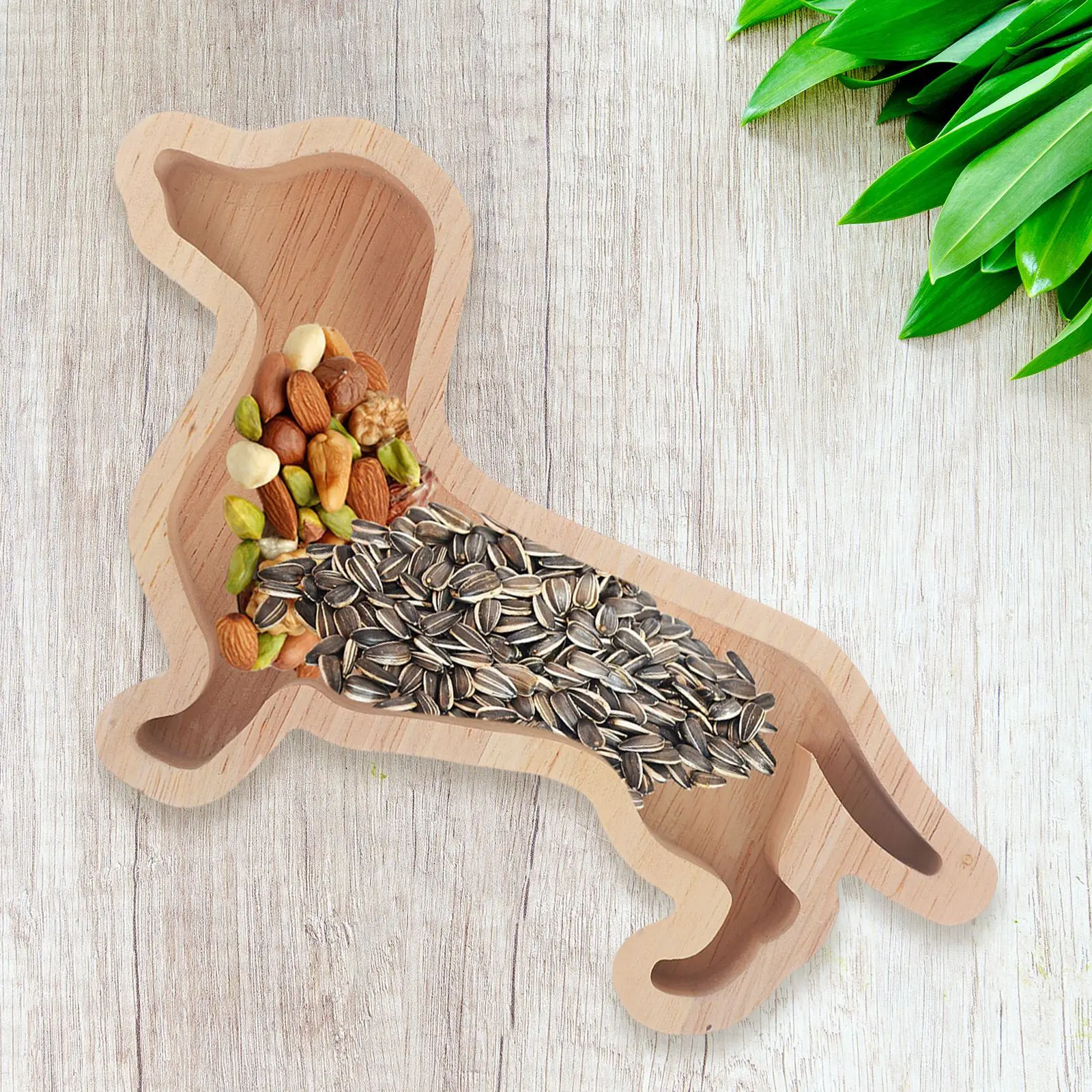 Dessert Fruit Dish Christmas Snacks/Fruit/Cookies Wood Decoration Dish Dachshund Dog Shape Serving Tray Charcuterie Board